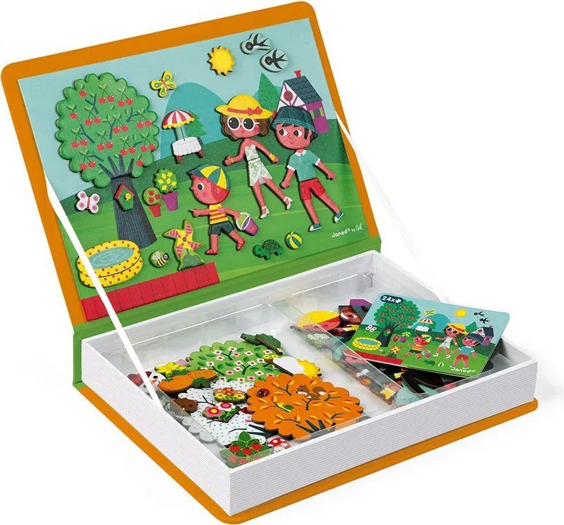 Развивающая игра Janod Книга-игра Времена года Магнитная J02721