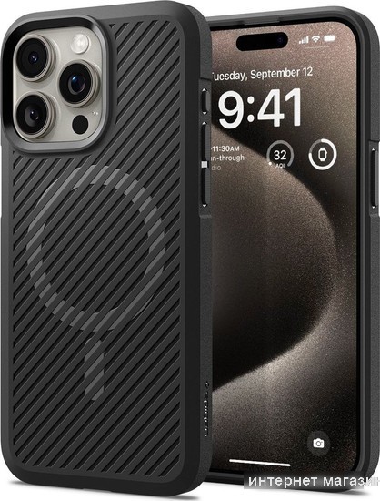 Чехол для телефона Spigen Core Armor (MagFit) для iPhone 15 Pro Max ACS06442 (черный)