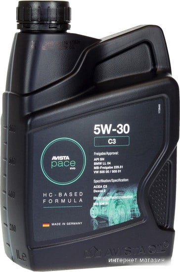 Моторное масло Avista pace EVO C3 5W-30 1л