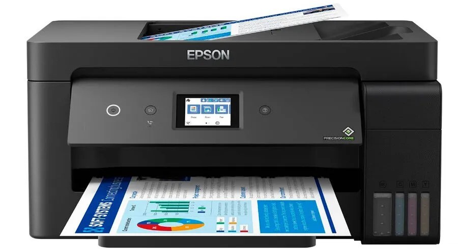 МФУ Epson L14150 (ресурс стартовых контейнеров 7500/6000, чернила 001)