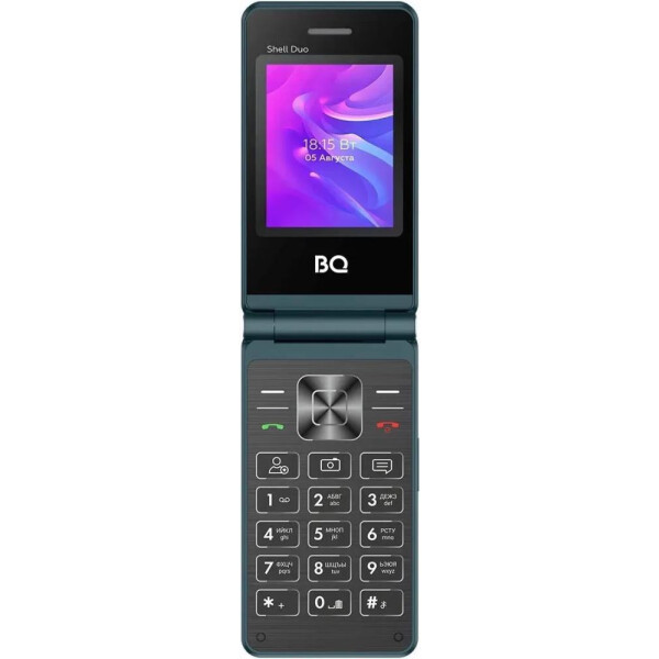 Кнопочный телефон BQ BQ-2412 Shell Duo (бирюзовый)