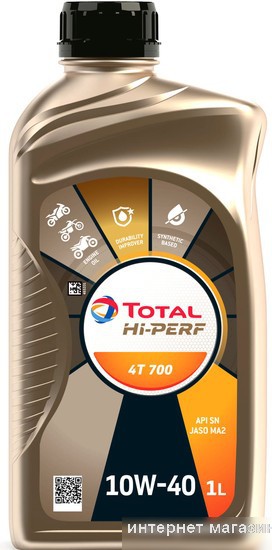Моторное масло Total Hi-Perf 4T 700 10W-40 1л