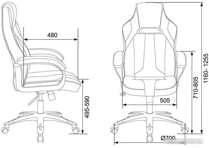Кресло Бюрократ Viking 2 Aero (черный)