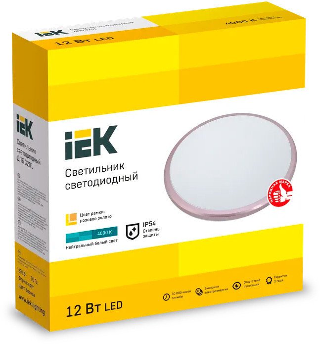 Светильник IEK LDPB0-3201-12-4000-K01 (розовое золото)