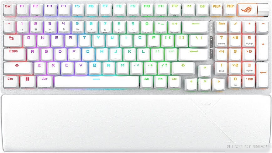 Клавиатура ASUS ROG Strix Scope II 96 Wireless Moonlight White (NX Snow)