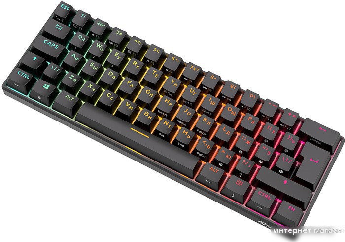 Royal Kludge RK61 New RGB (черный, RK Red)
