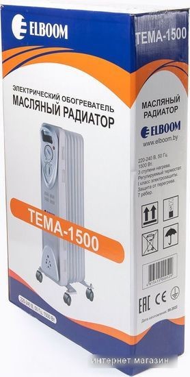 Масляный радиатор ELBOOM Тема-1500