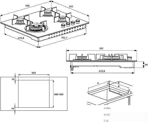Варочная панель BEKO HIAG 64223 SX