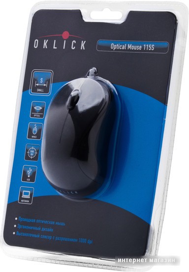 Мышь Oklick 115S Optical Mouse for Notebooks