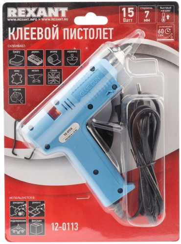 Термоклеевой пистолет Rexant 12-0113