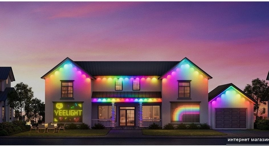 Новогодняя гирлянда Yeelight 1.5 м x 2 м RGBIC+ BLE YLYDD-0053