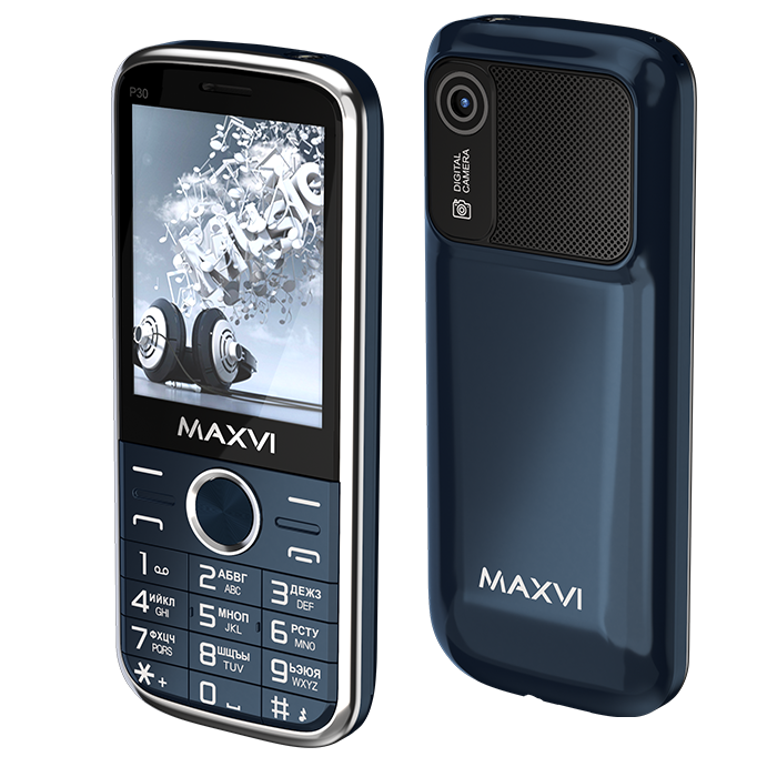 Кнопочный телефон Maxvi P30 (синий)