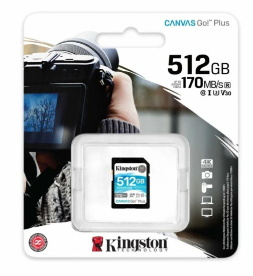 Карта памяти Kingston Canvas Go! Plus SDXC 512GB