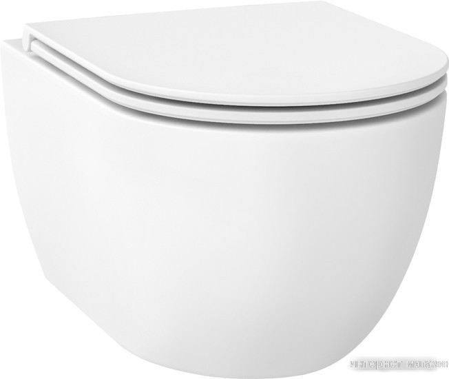 Унитаз подвесной Wellsee Chalice Perfection RimFree 182608001 (чаша, пневмокрышка, матовый белый)
