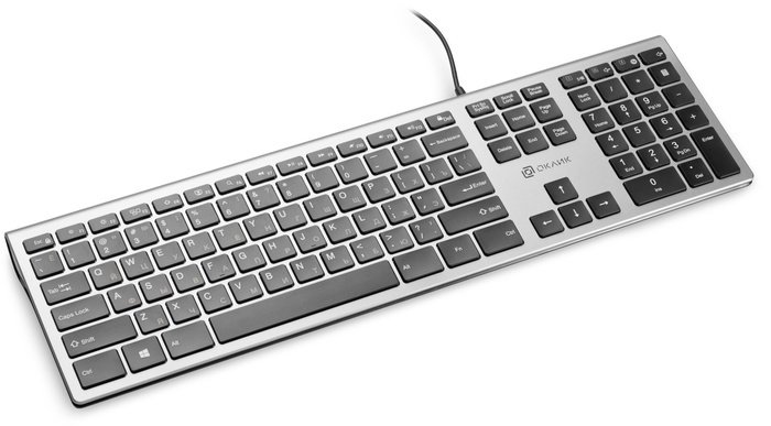 Клавиатура Oklick 890S (серебристый)