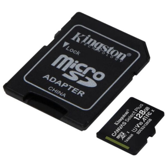 Карта памяти Kingston Canvas Select Plus microSDXC 128GB (с адаптером)