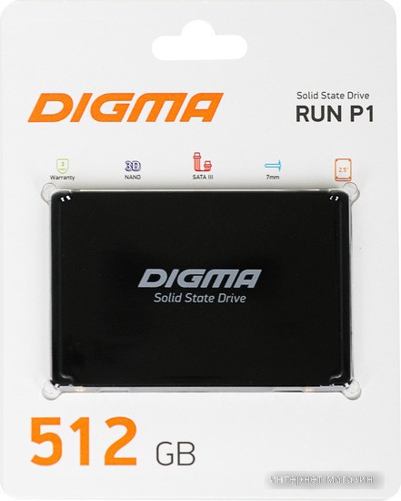 SSD Digma Run P1 512GB DGSR2512GP13T