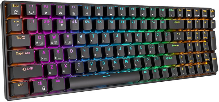 Клавиатура Royal Kludge RK100 RGB (черный, RK Brown)