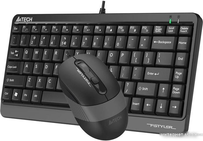 Офисный набор A4Tech Fstyler F1110 (черный/серый)