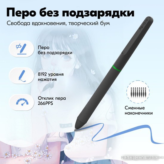 Графический планшет Parblo Ninos N4 (черный)
