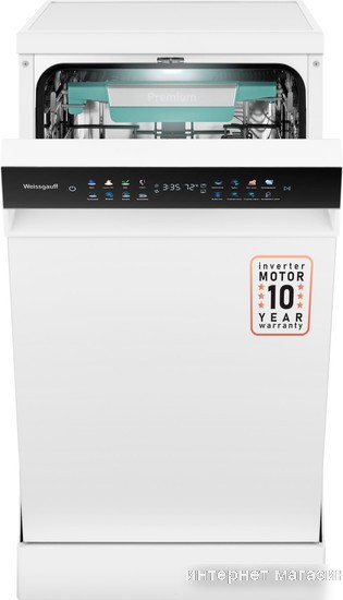 Отдельностоящая посудомоечная машина Weissgauff DW 4539 Inverter Touch AutoOpen White