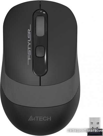 Мышь A4Tech Fstyler FG10S (черный/серый)