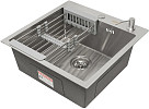 Кухонная мойка ARFEKA ECO AR 500*500 + коландер AR 001 + AR DS 11 SATIN