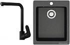 Кухонная мойка Berge BR-4200 + Like F8005022 (черный)