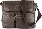 Мужская сумка Poshete 196-1260-6-DBW (коричневый)