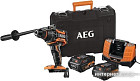 Ударная дрель-шуруповерт AEG Powertools BSB 18BL LI-602C 4935464100 (с 2-мя АКБ 6 Ач, кейс)
