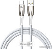 Кабель Baseus Glimmer Series Fast Charging Data Cable USB Type-A - Type-C 100W CADH000402 (1 м, белый)