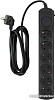 Сетевой фильтр IPPON BK-6-EU-5-10-B (5м, 6 розеток, черный)