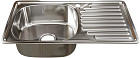 Кухонная мойка Mixline 535614 (левая, полированная, 0.8 мм)