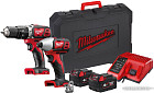 Milwaukee M18 BPP2C-402C 4933443552 (шуруповерт, винтоверт, 2 АКБ, кейс)