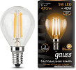 Светодиодная лампочка Gauss E14 5Вт 2700К 105801105 (10 шт)