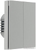 Выключатель Aqara Smart Wall Switch H1 двухклавишный без нейтрали (серый)