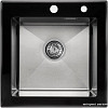 Кухонная мойка ARFEKA ECO AR 500*500 GS BLACK GLASS + SATIN
