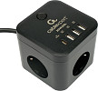 Сетевой фильтр Cablexpert CUBE-3-CU3-B-1.5